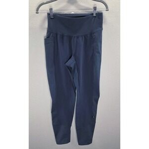 REI Co-op Leggings Womens Small S Blue High Rise Ankle Pockets Stretch Athletic
